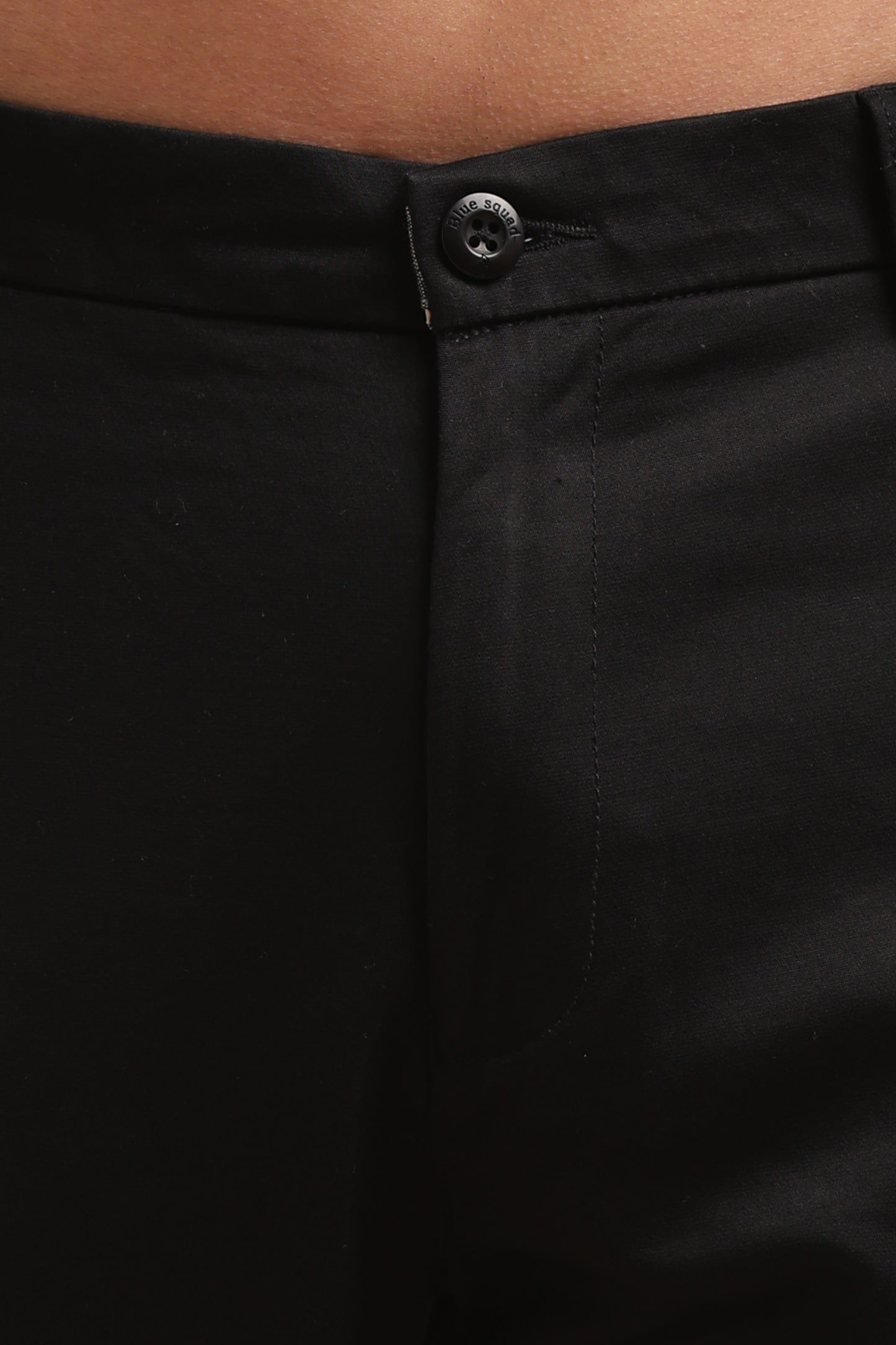 Men’s Black Cotton Chinos