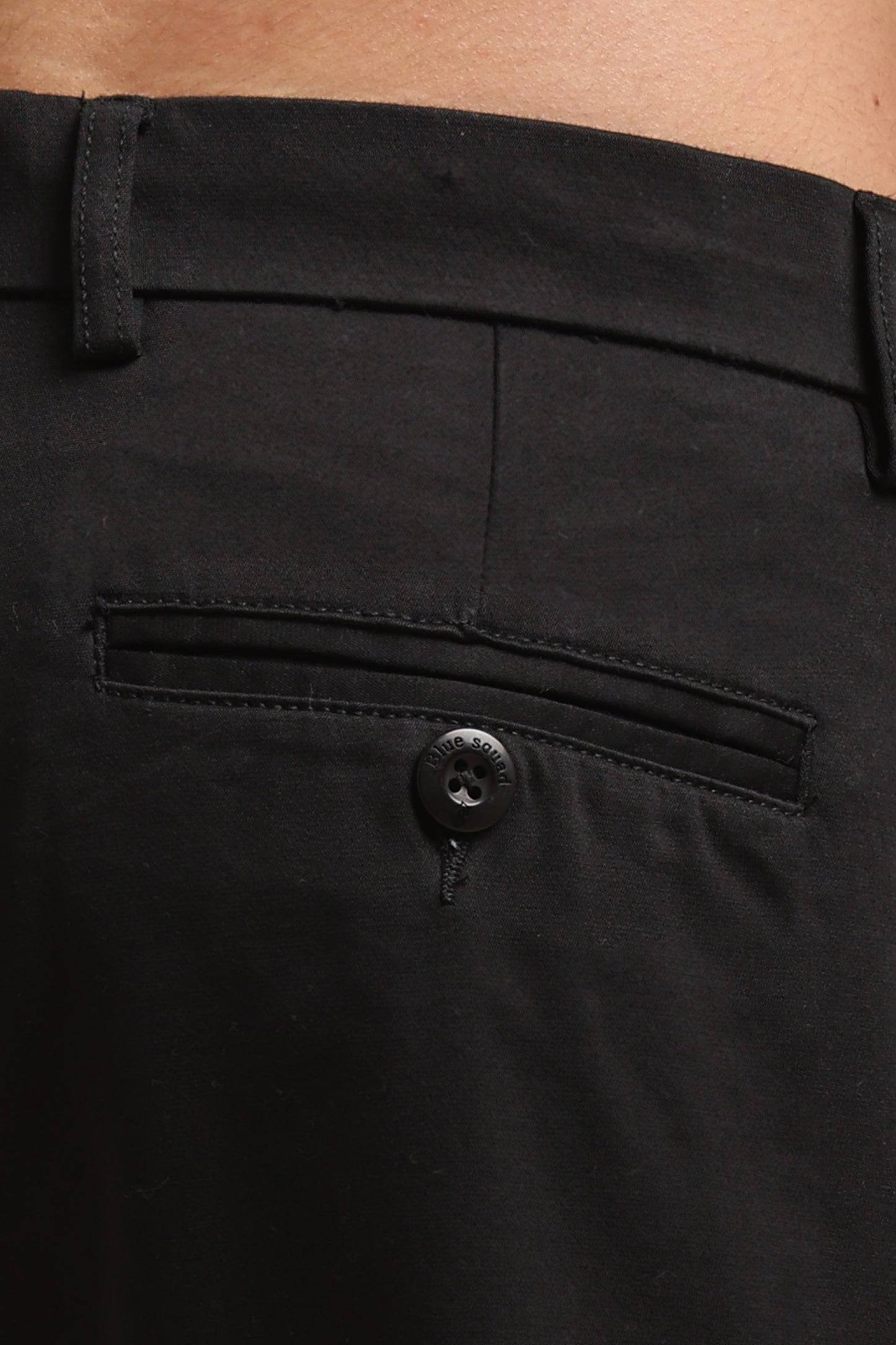 Men’s Black Cotton Chinos