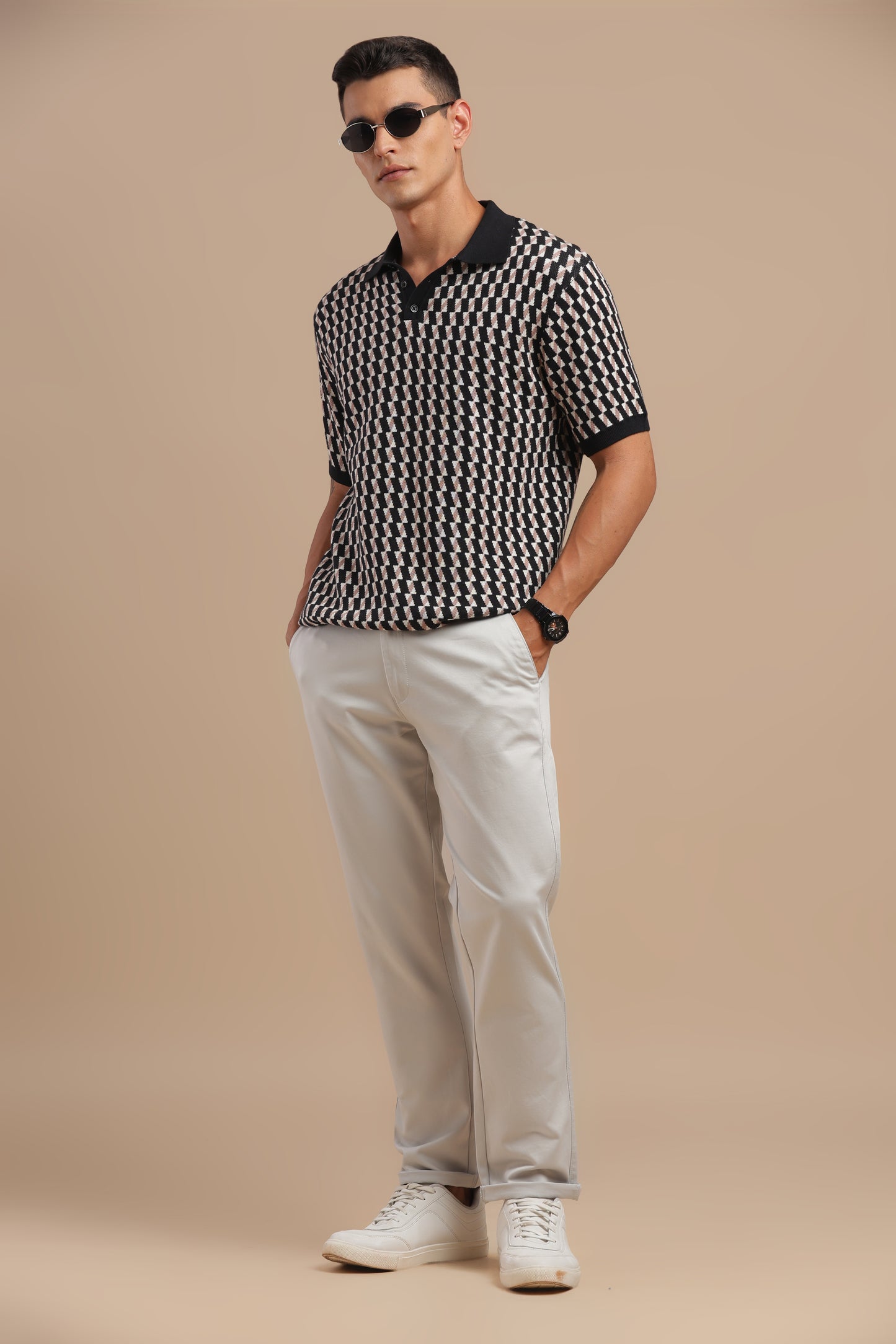 Men’s Light Grey Cotton Chinos