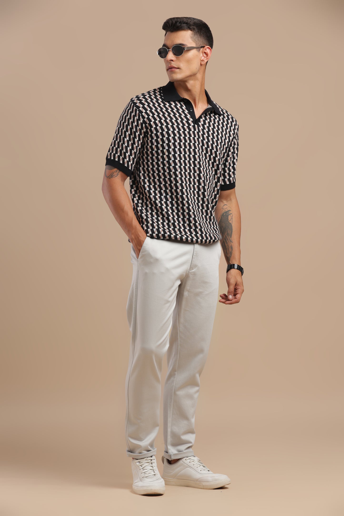 Men’s Light Grey Cotton Chinos