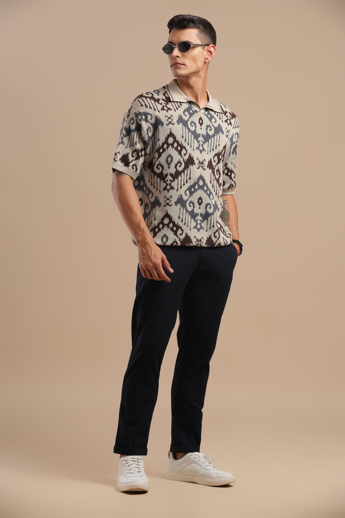 Men’s Navy Blue Linen Drawstring Pants