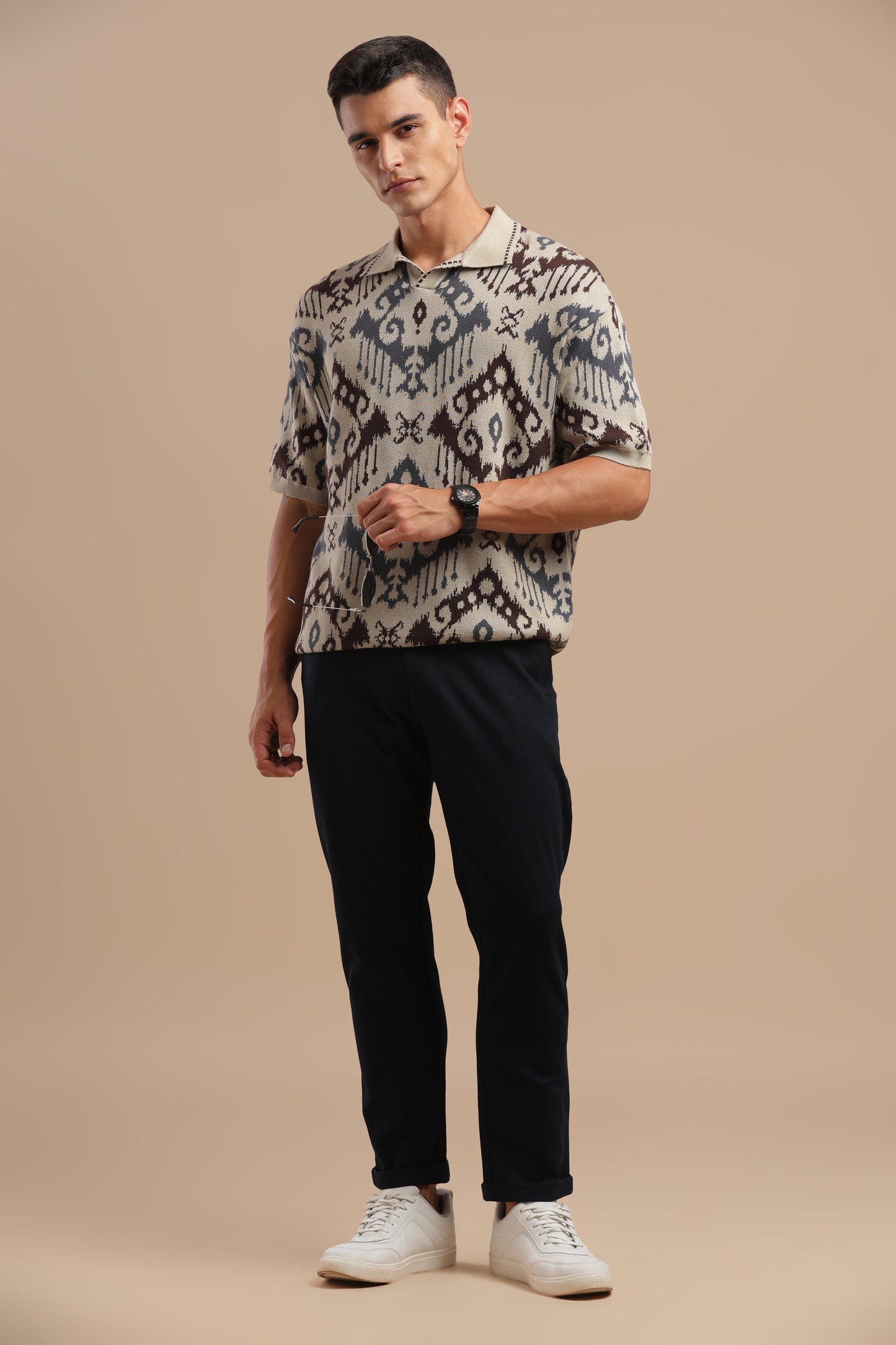 Men’s Navy Blue Linen Drawstring Pants