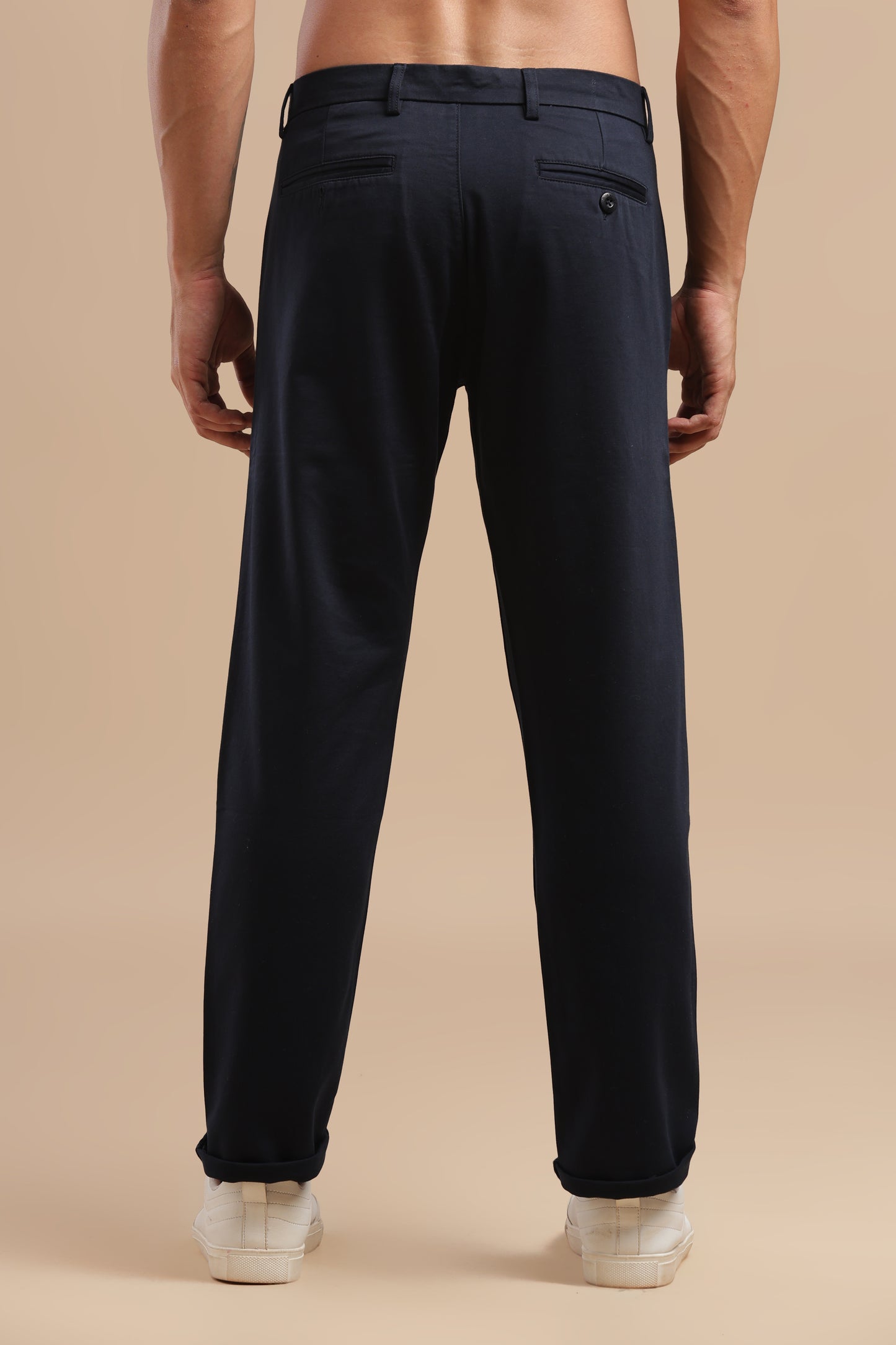Men’s Navy Blue Cotton Chinos