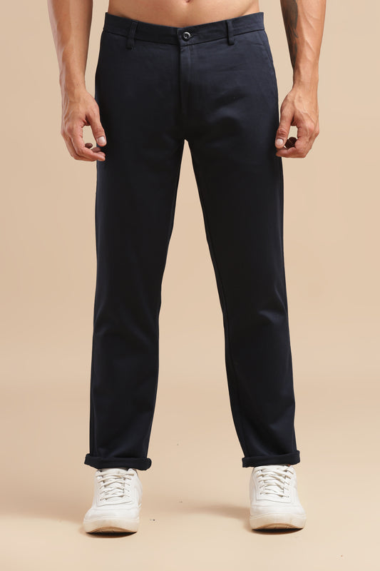Men’s Navy Blue Cotton Chinos