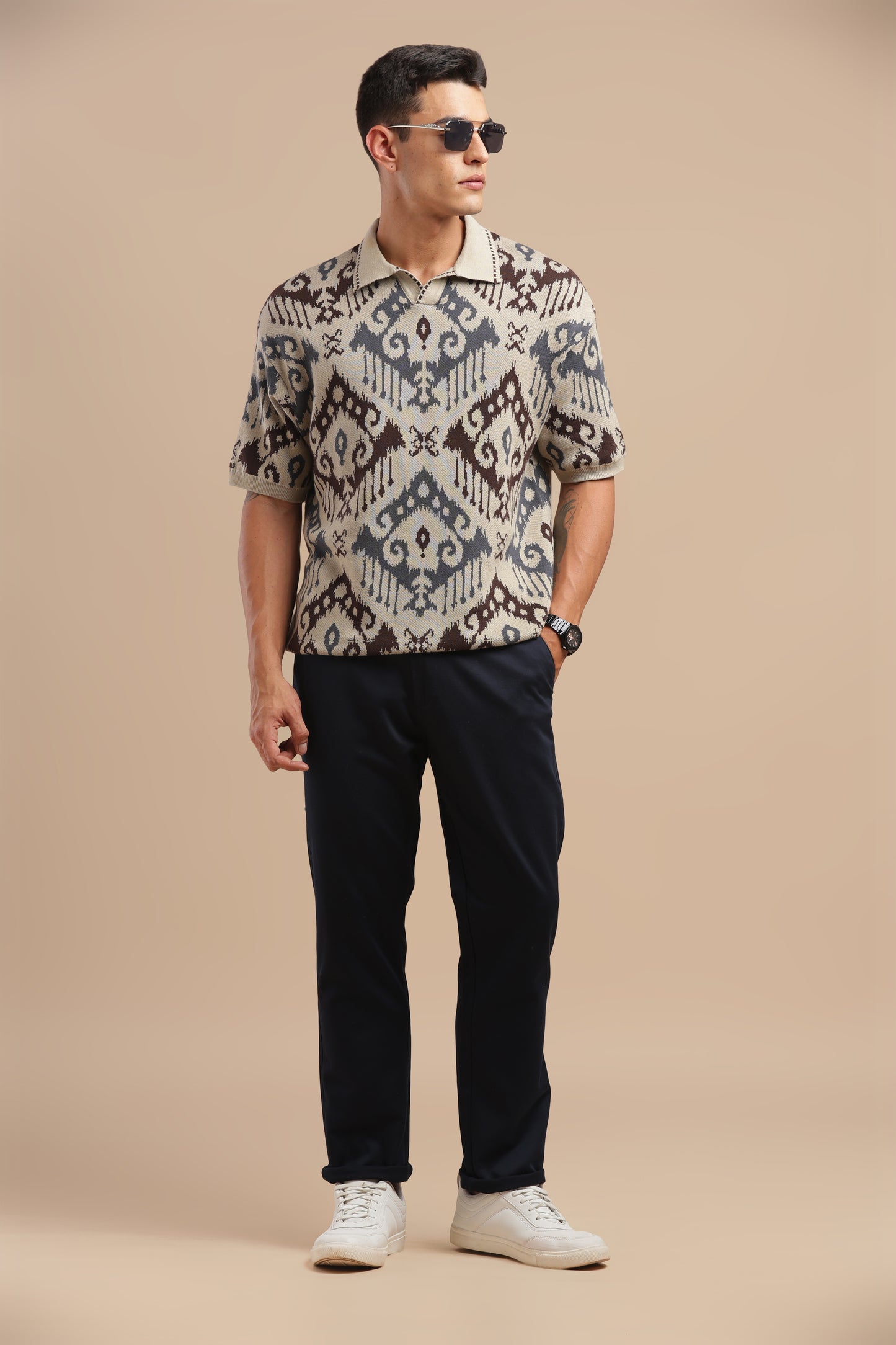 Men’s Navy Blue Cotton Chinos