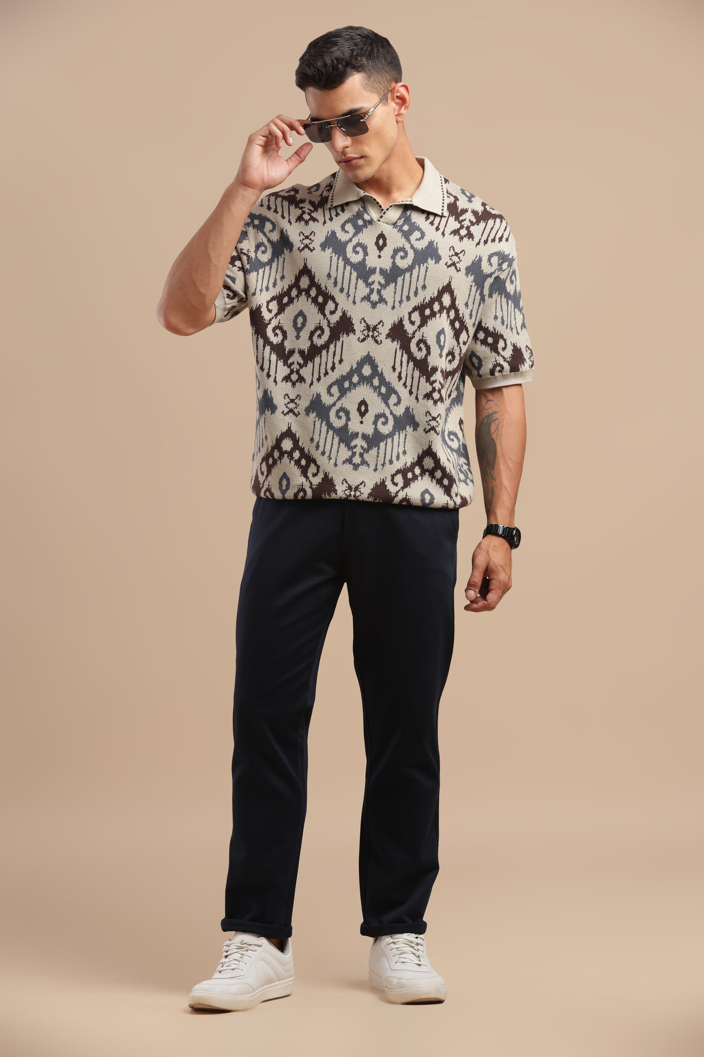 Men’s Navy Blue Cotton Chinos