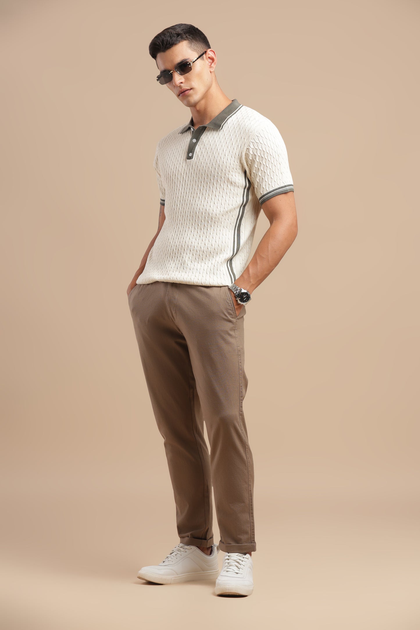 Men’s Brown Pure Linen Pants