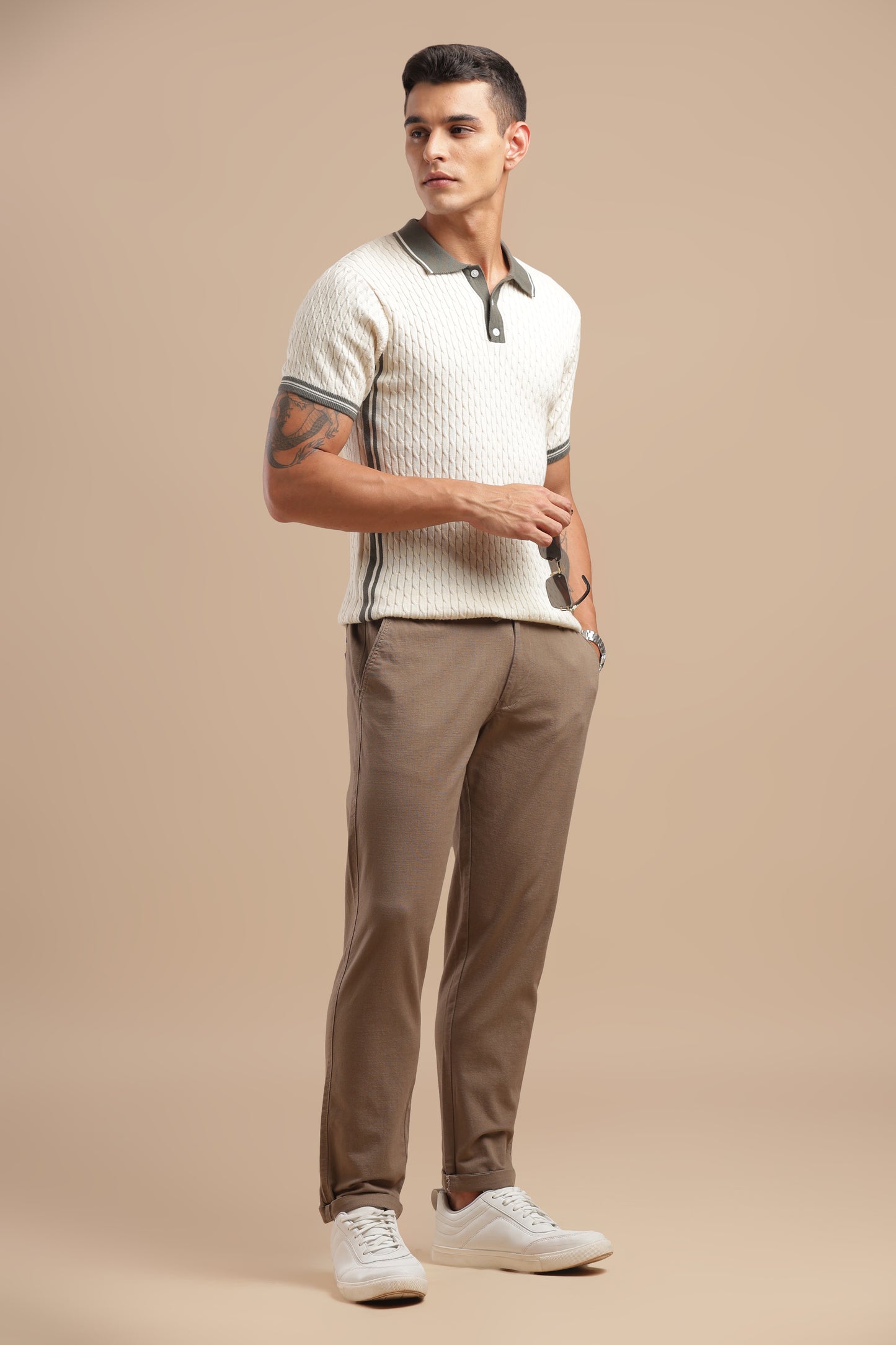 Men’s Brown Pure Linen Pants