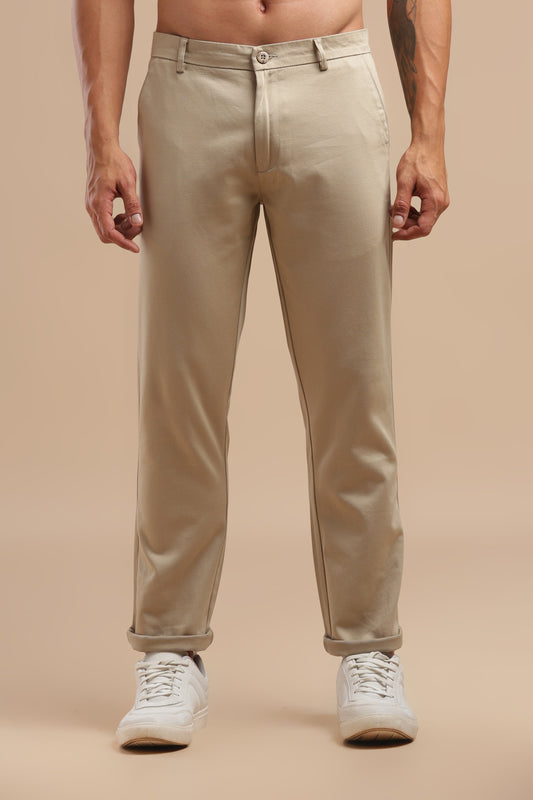 Men’s Khaki Cotton Chinos