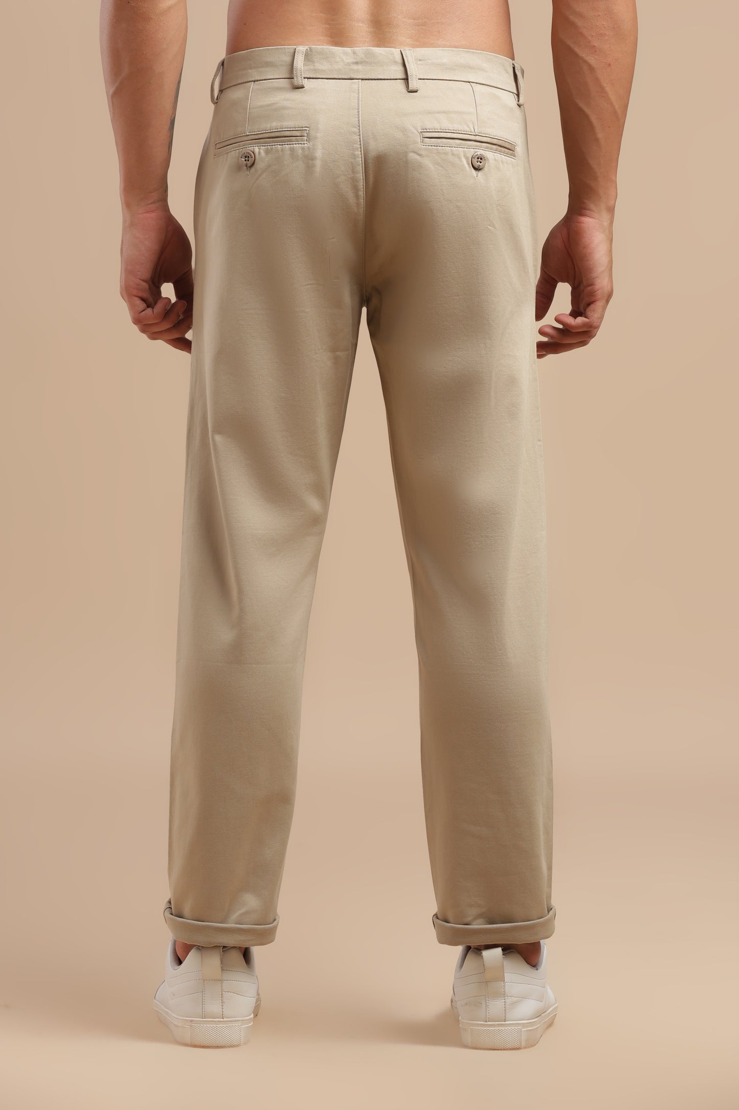 Men’s Khaki Cotton Chinos