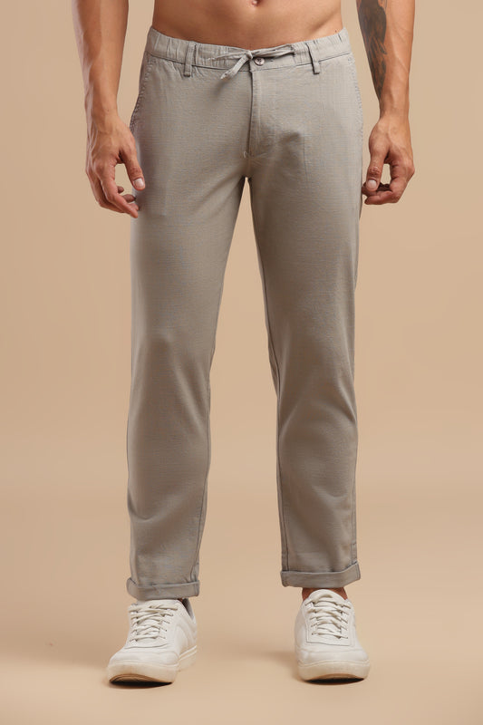 Men’s Beige Linen Cotton Pants
