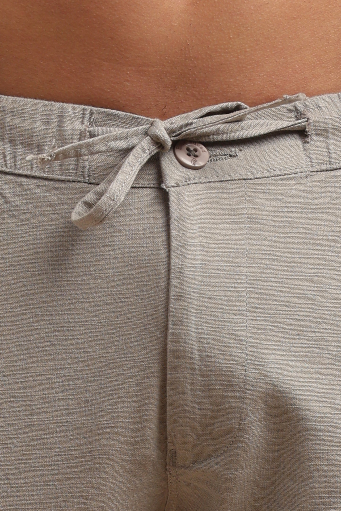 Men’s Beige Linen Cotton Pants