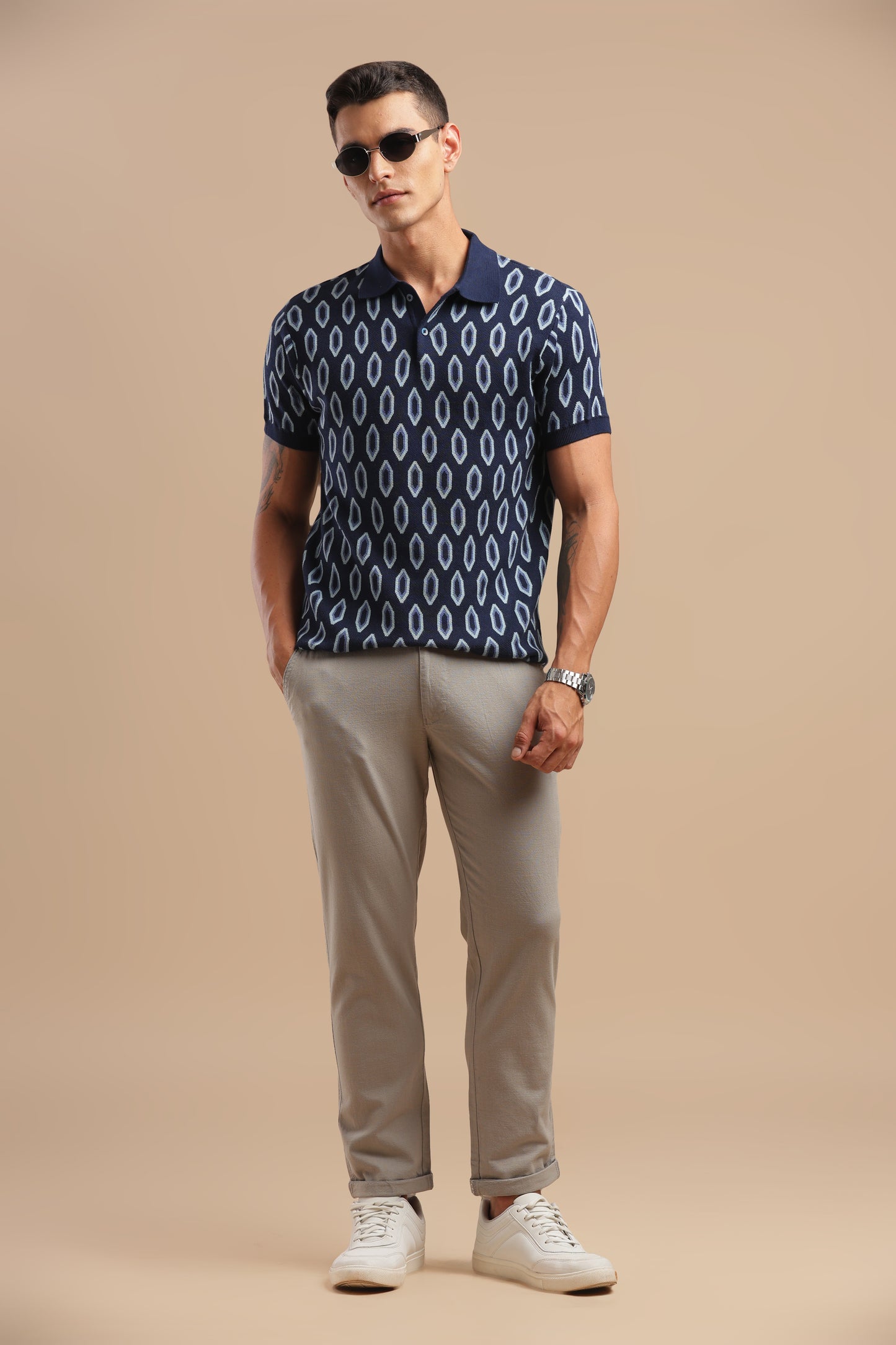 Men’s Beige Linen Cotton Pants