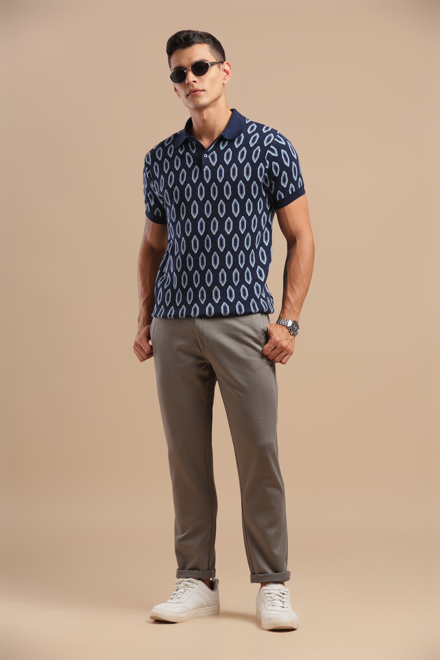 Men’s Ash Grey Cotton Chinos