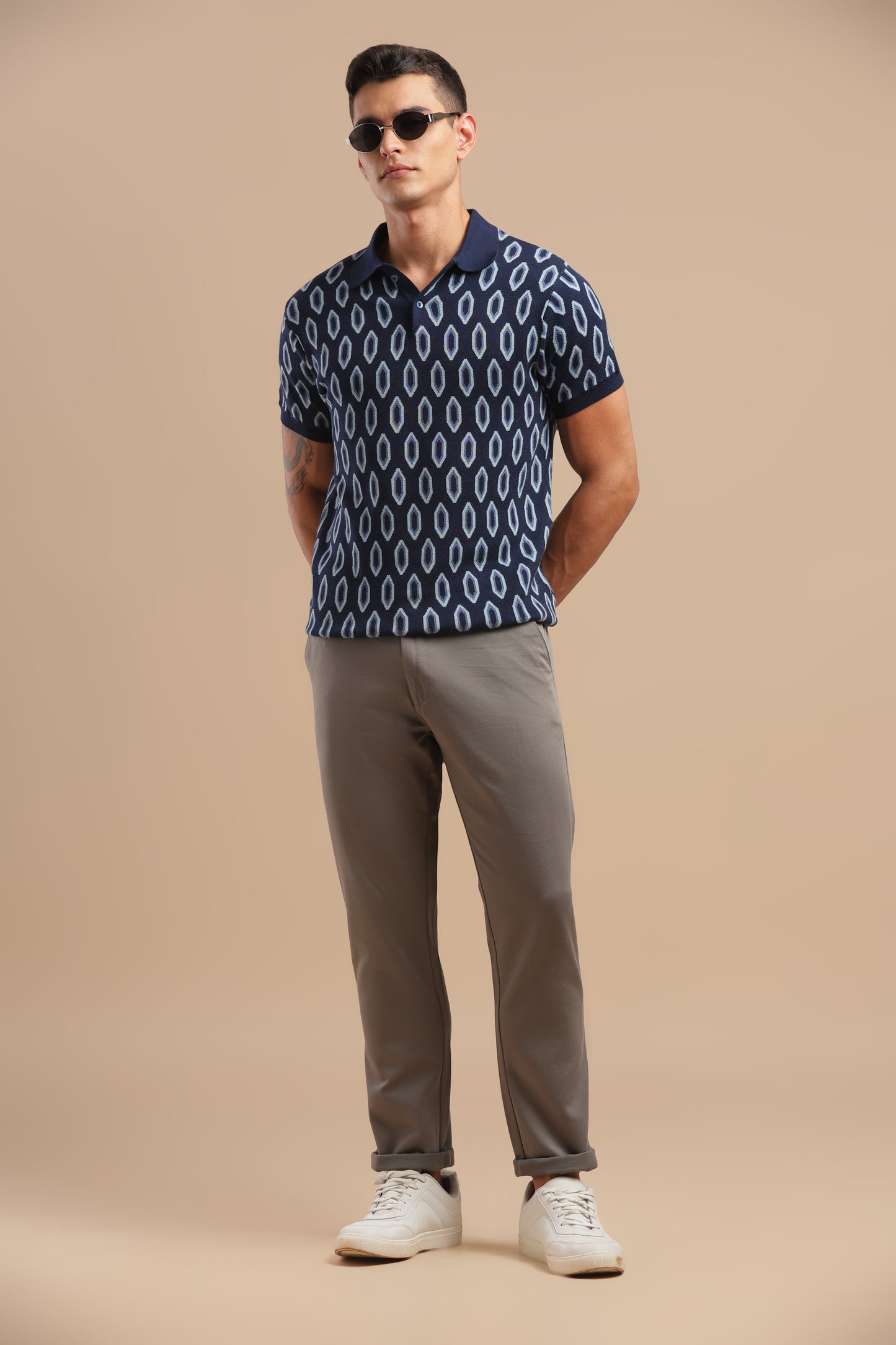 Men’s Ash Grey Cotton Chinos