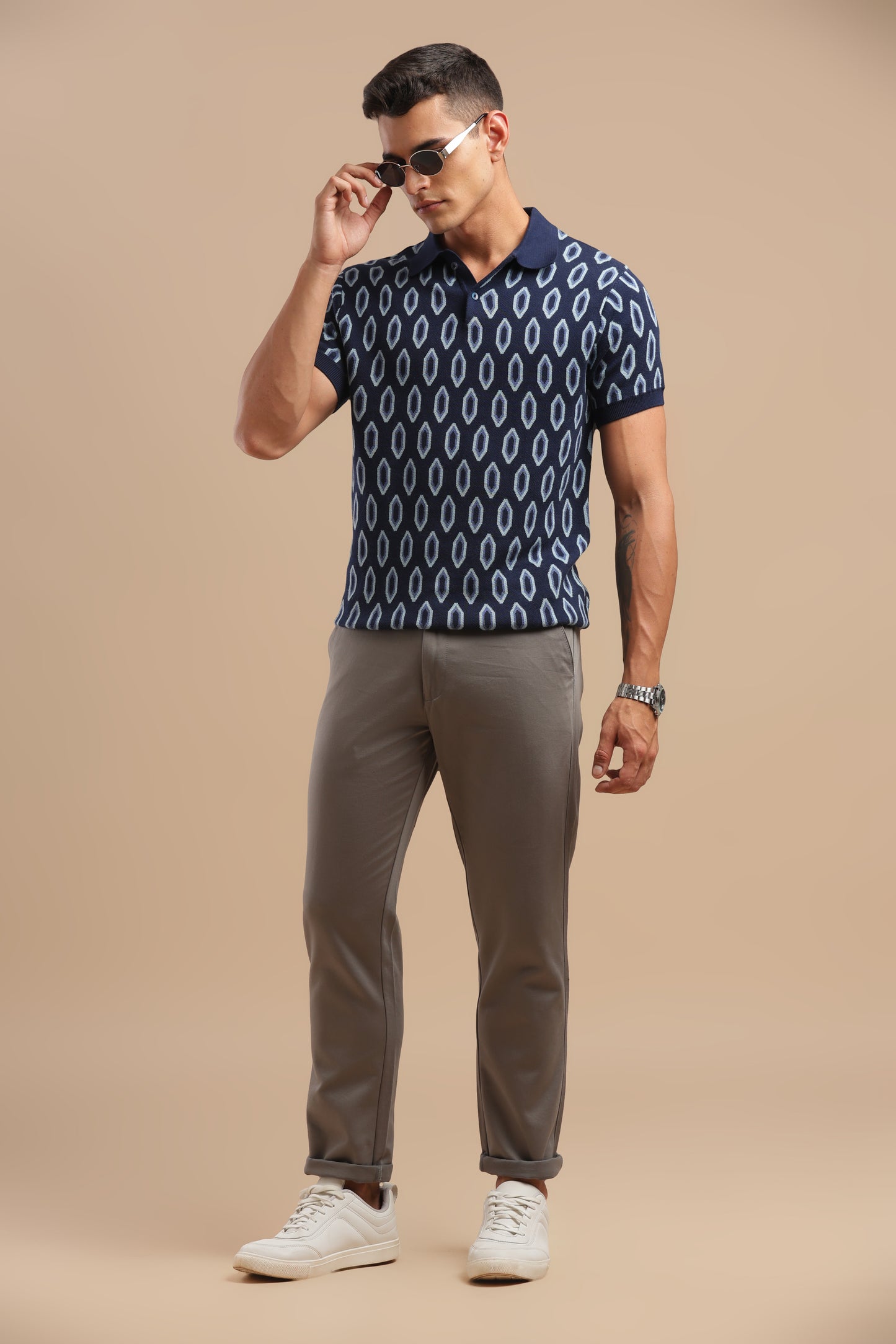 Men’s Ash Grey Cotton Chinos