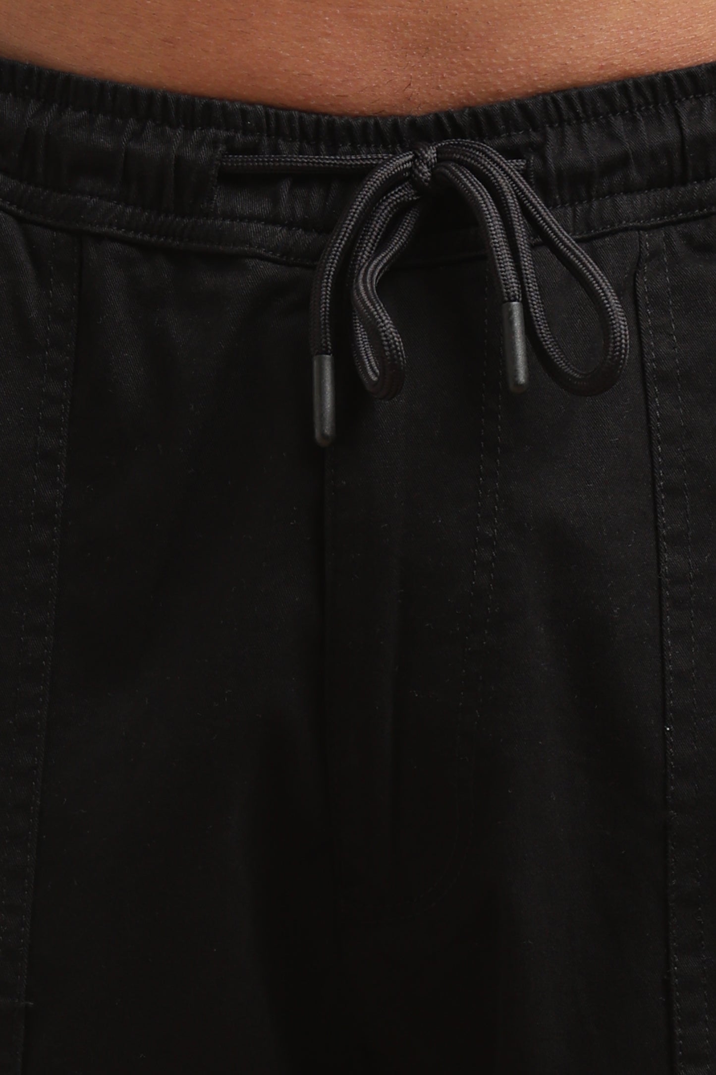 Men’s Black Drawstring Cargo Pants