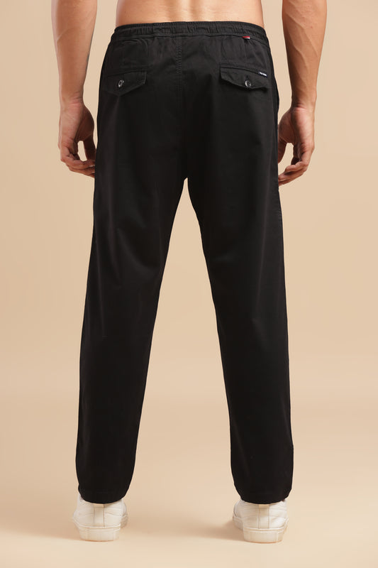 Men’s Black Drawstring Cargo Pants