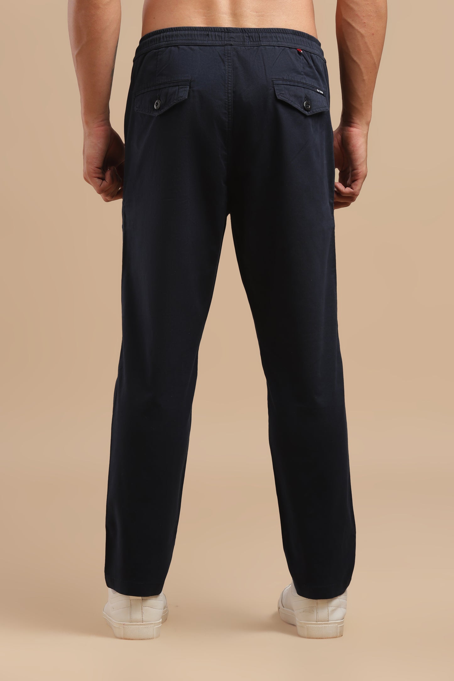 Men’s Navy Blue Drawstring Cargo Pants