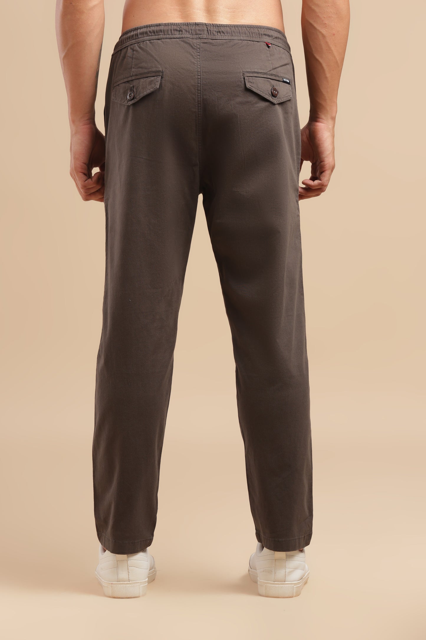 Men’s Dark Brown Drawstring Cargo Pants