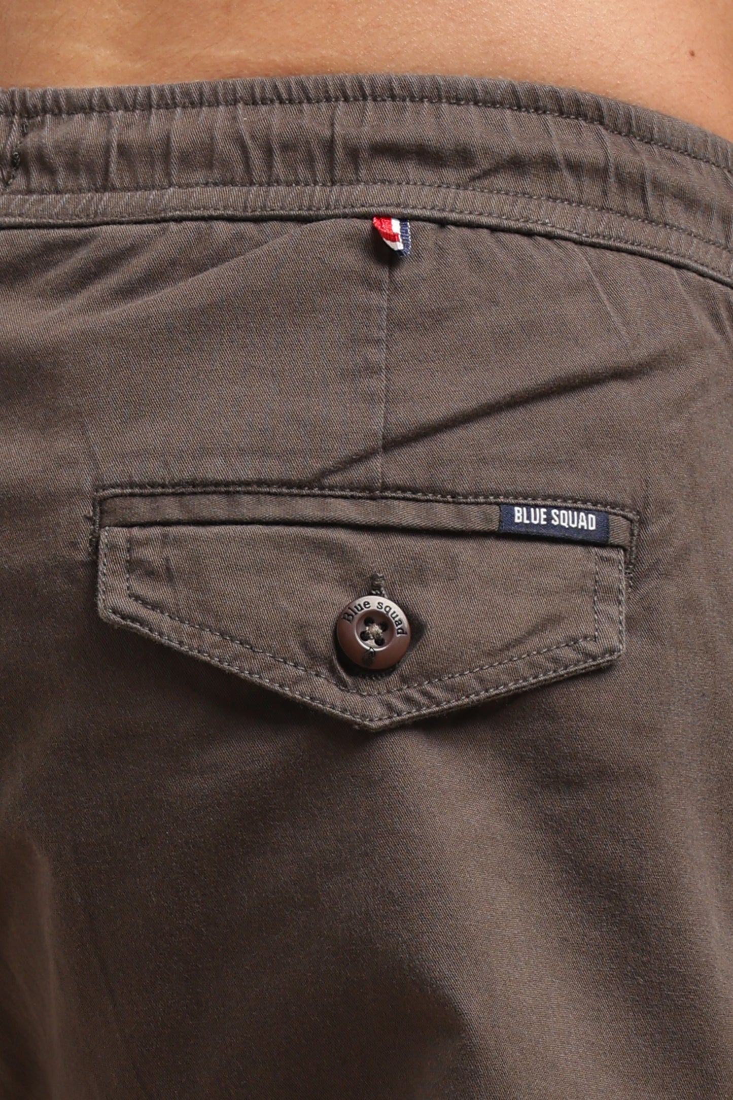 Men’s Dark Brown Drawstring Cargo Pants