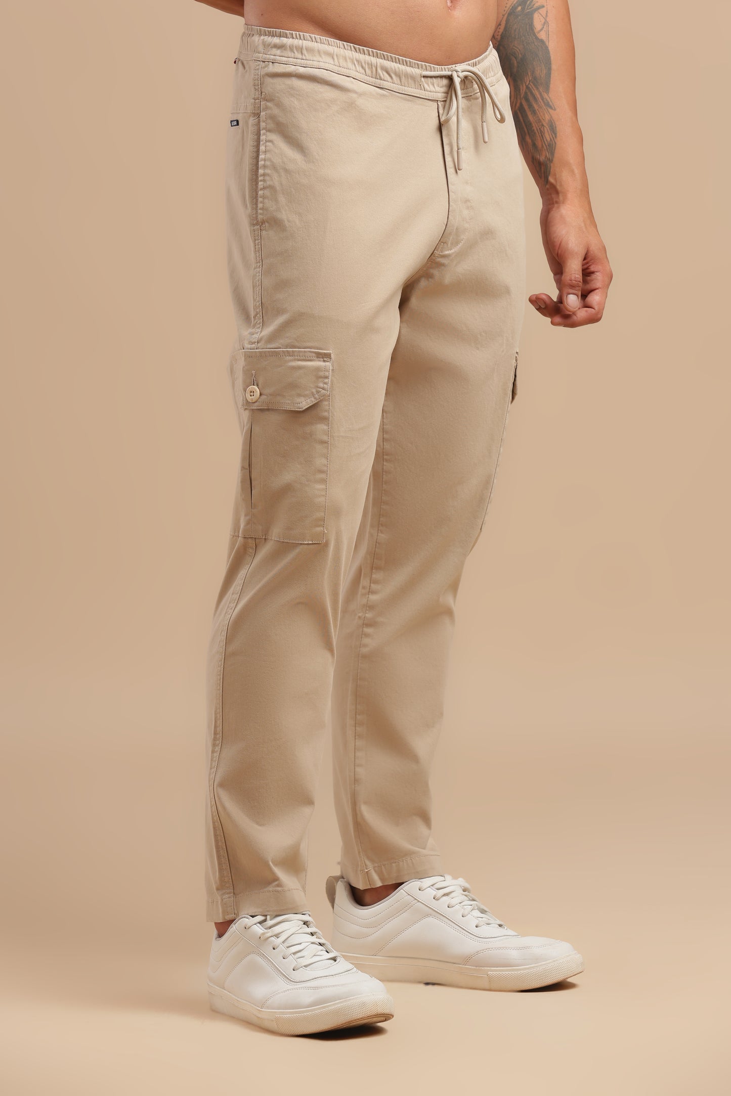 Men’s Beige Cargo Pants