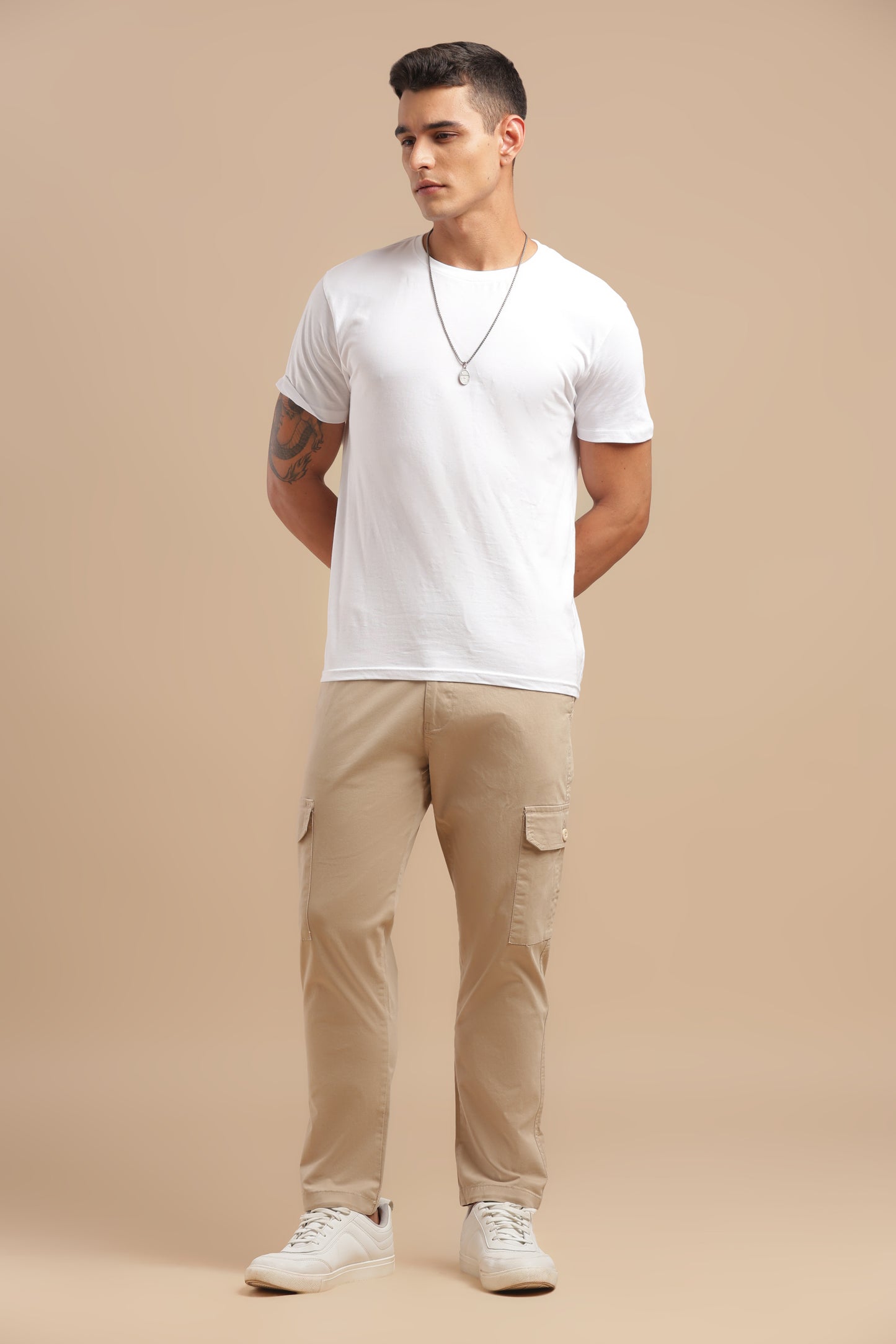 Men’s Beige Cargo Pants