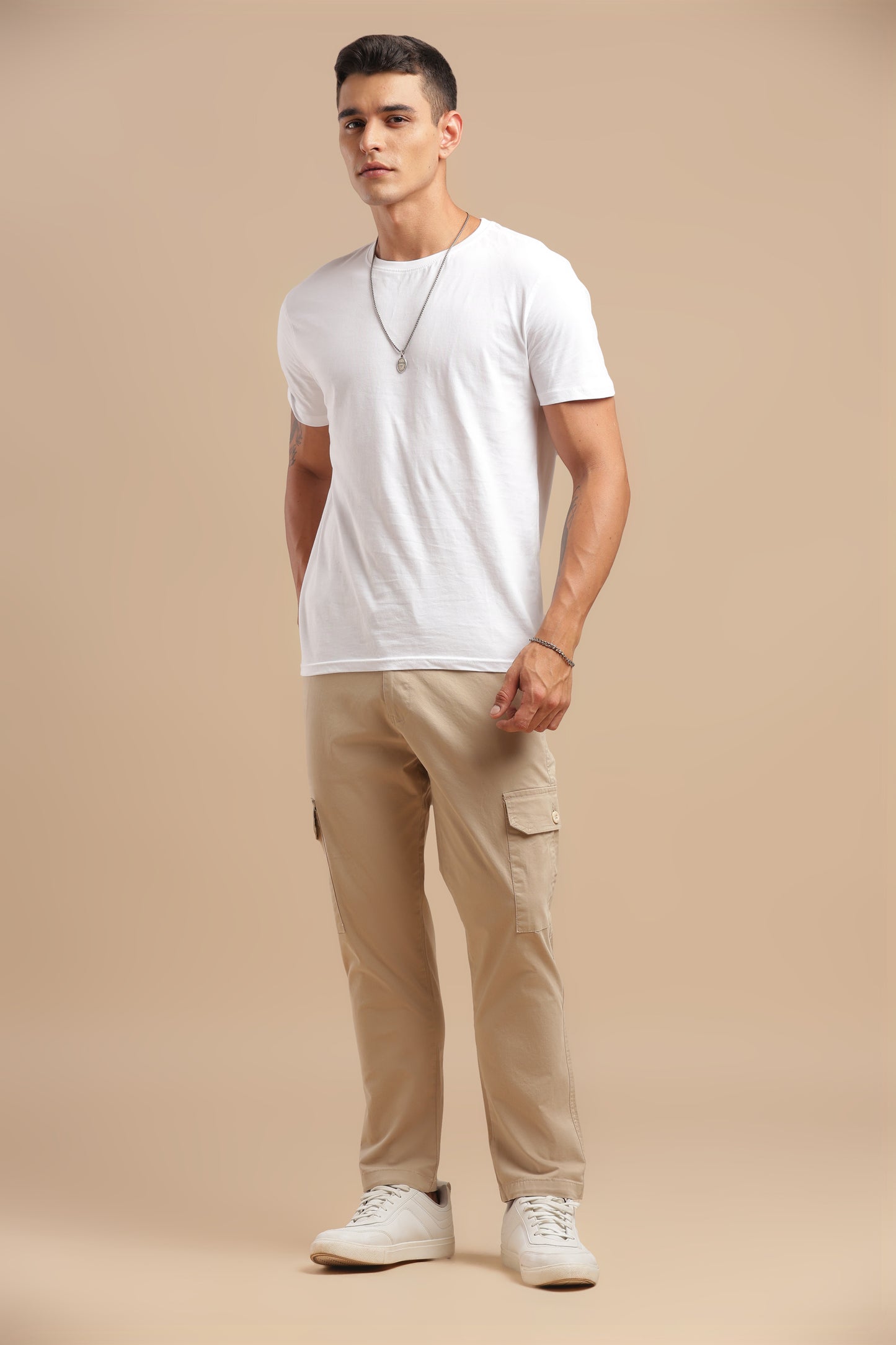 Men’s Beige Cargo Pants