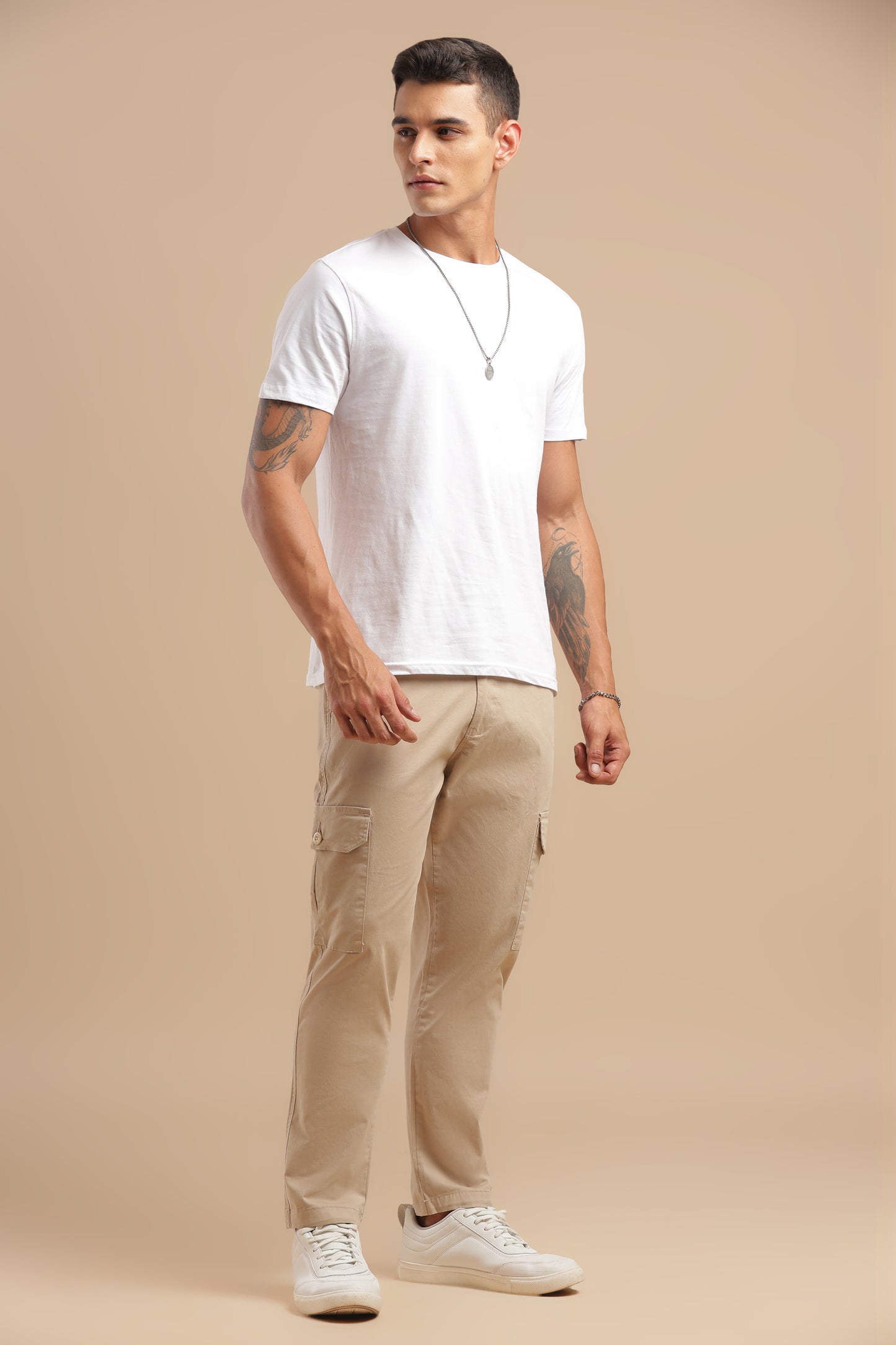 Men’s Beige Cargo Pants