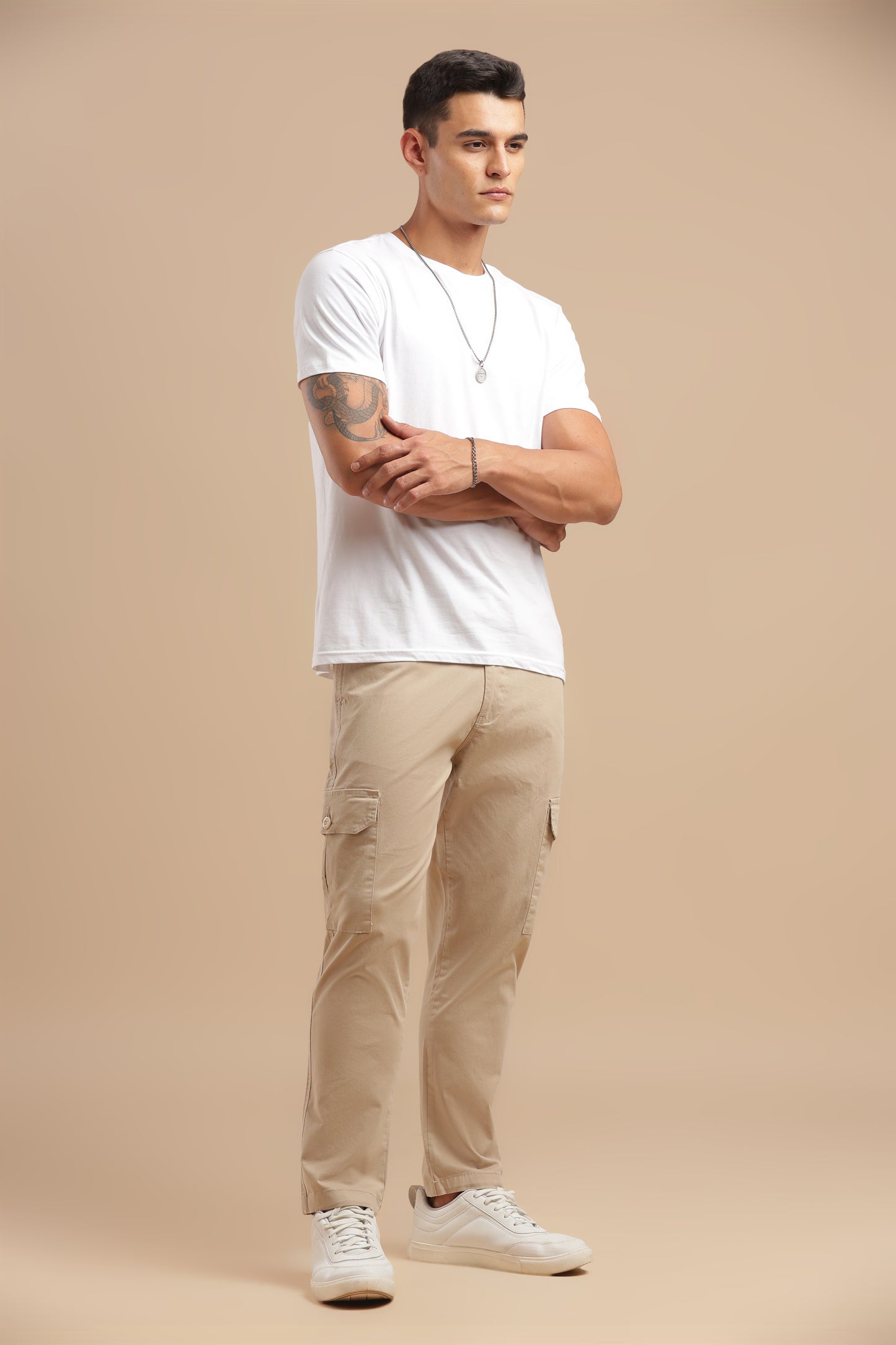 Men’s Beige Cargo Pants