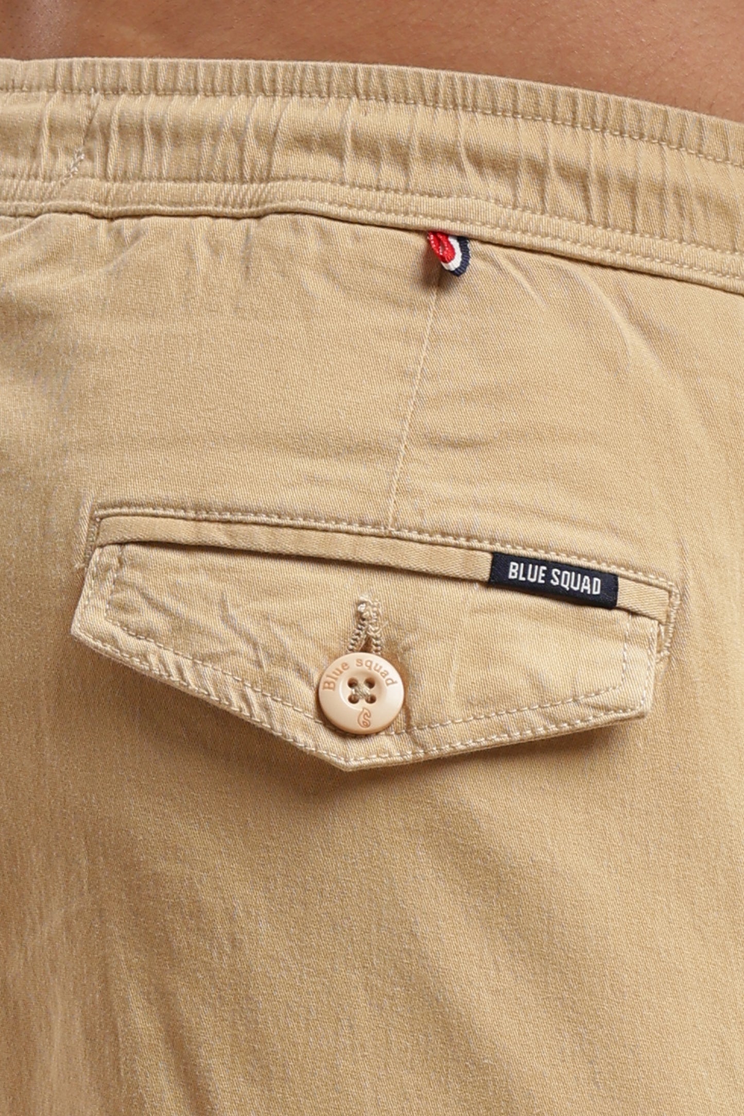 Men’s Beige Drawstring Cargo Pants