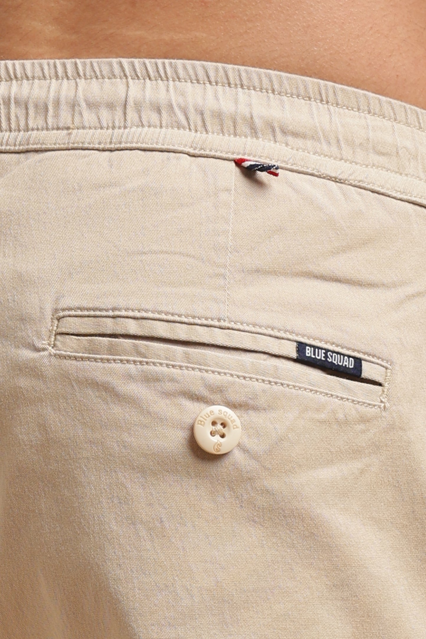 Men’s Sand Beige Drawstring Cargo Pants
