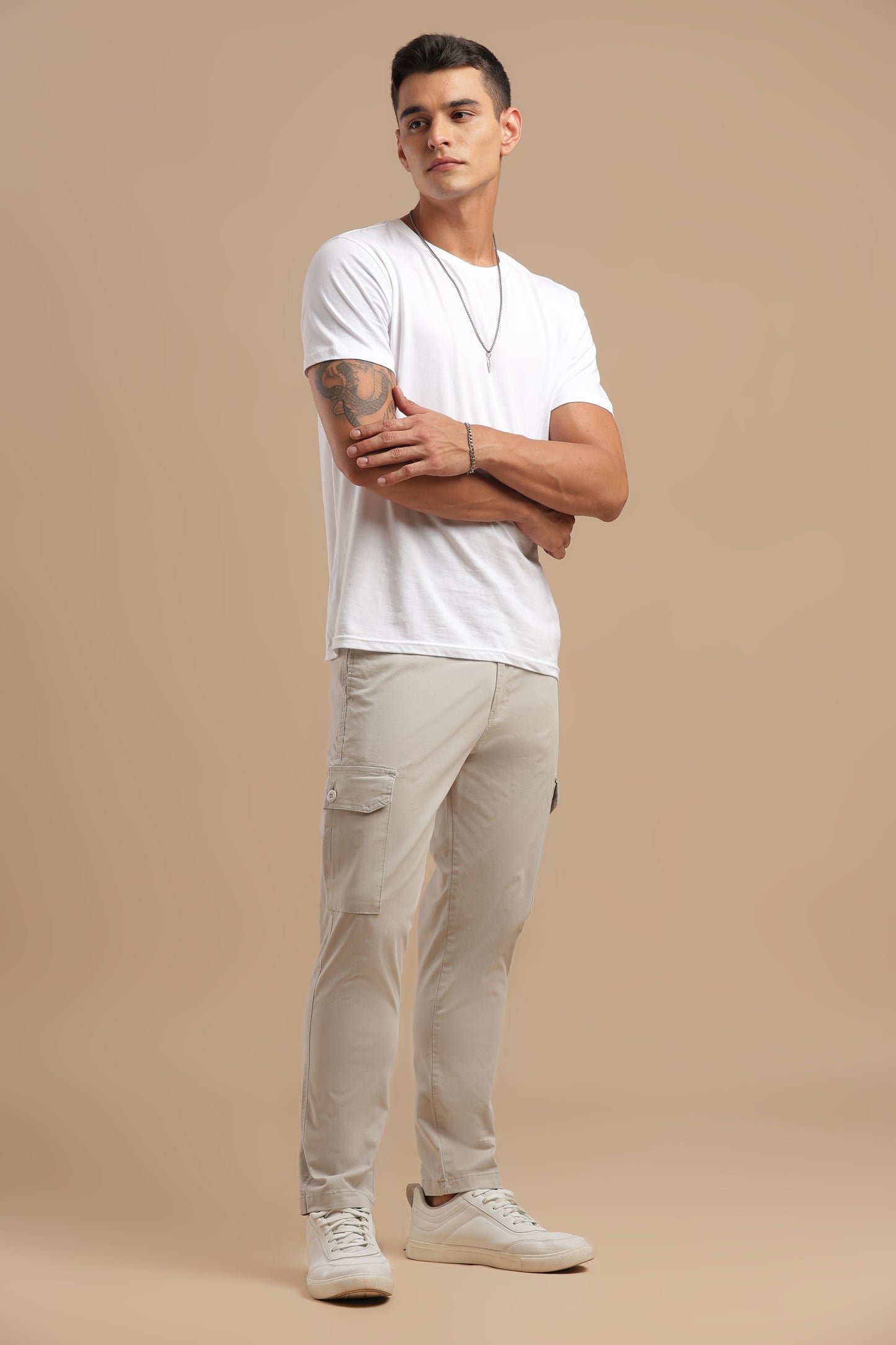 Men’s Light Grey Cargo Pants