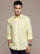 Men’s Yellow Linen Full Sleeves Casual Shirt