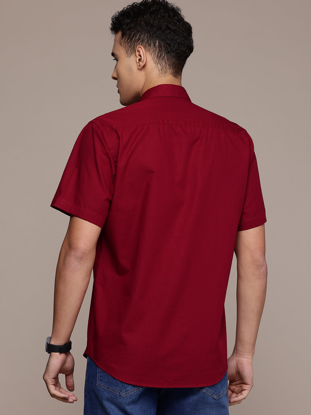 Men’s Carmine Linen Half Sleeves Casual Shirt