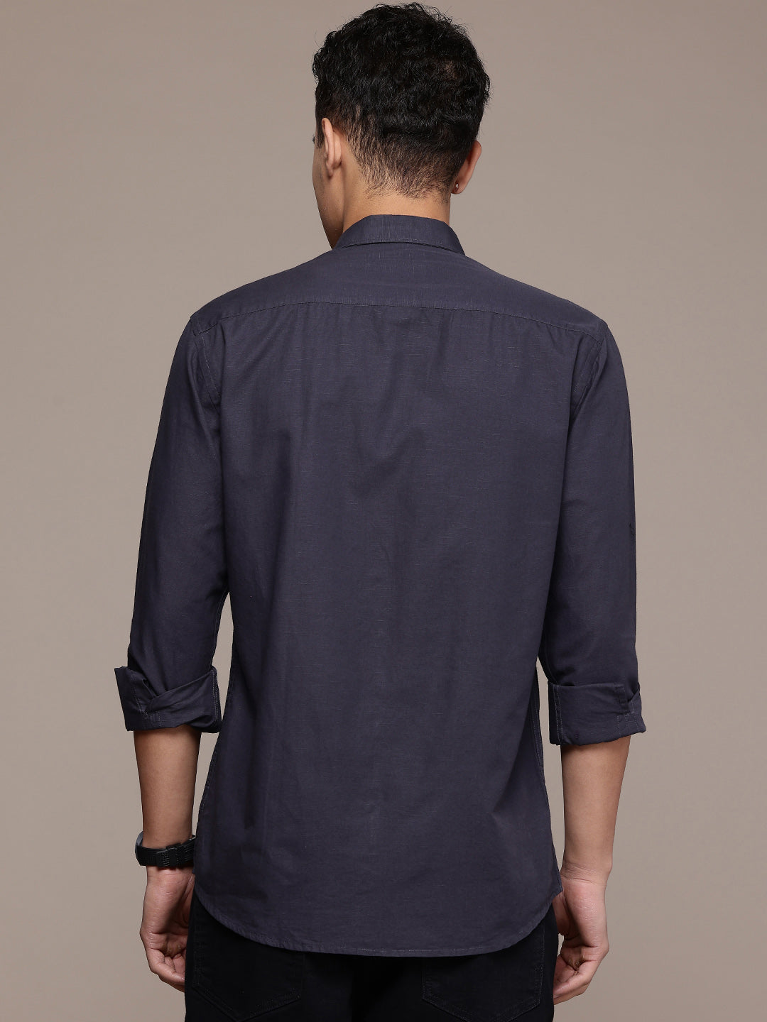 Men’s Slate Grey Linen Full Sleeves Casual Shirt