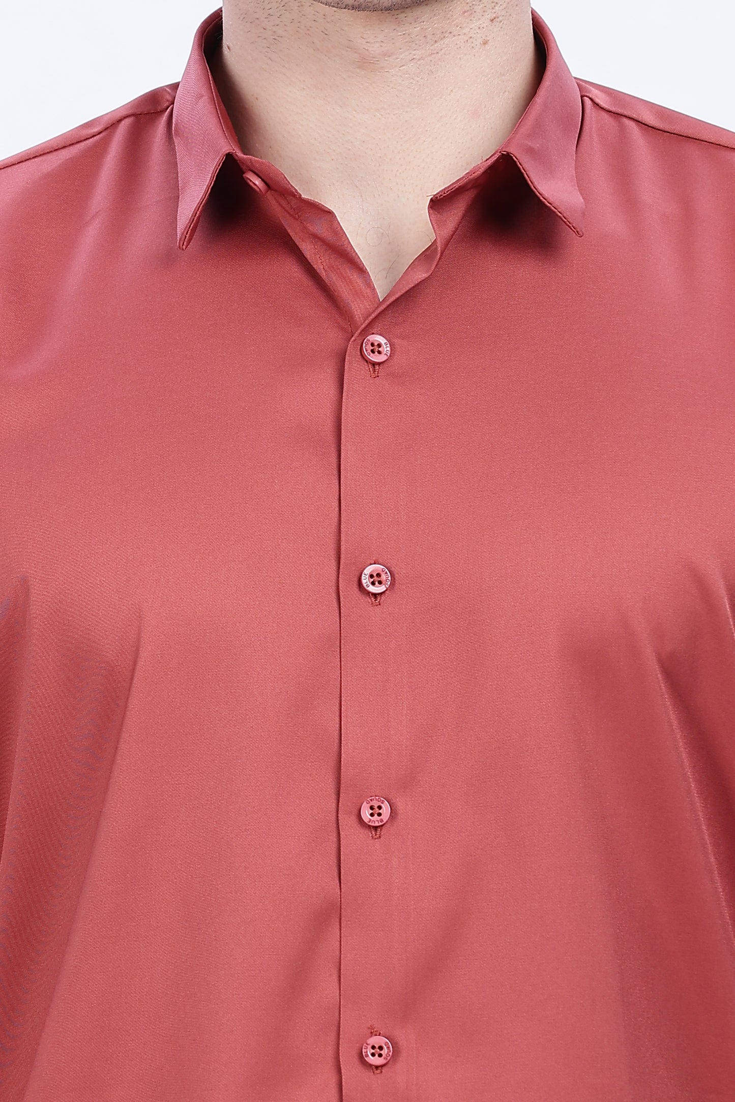 Terracotta Luxe-Satin Shirt