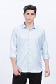 Frost Blue Luxe-Satin Shirt