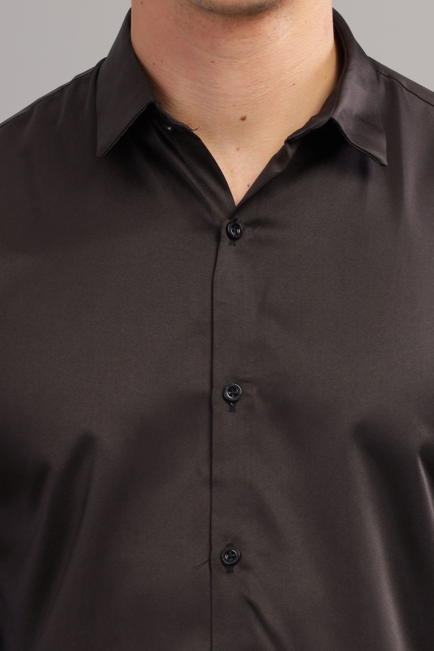 Black Luxe-Satin Shirt