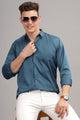Greenish Blue Luxe-Satin Shirt