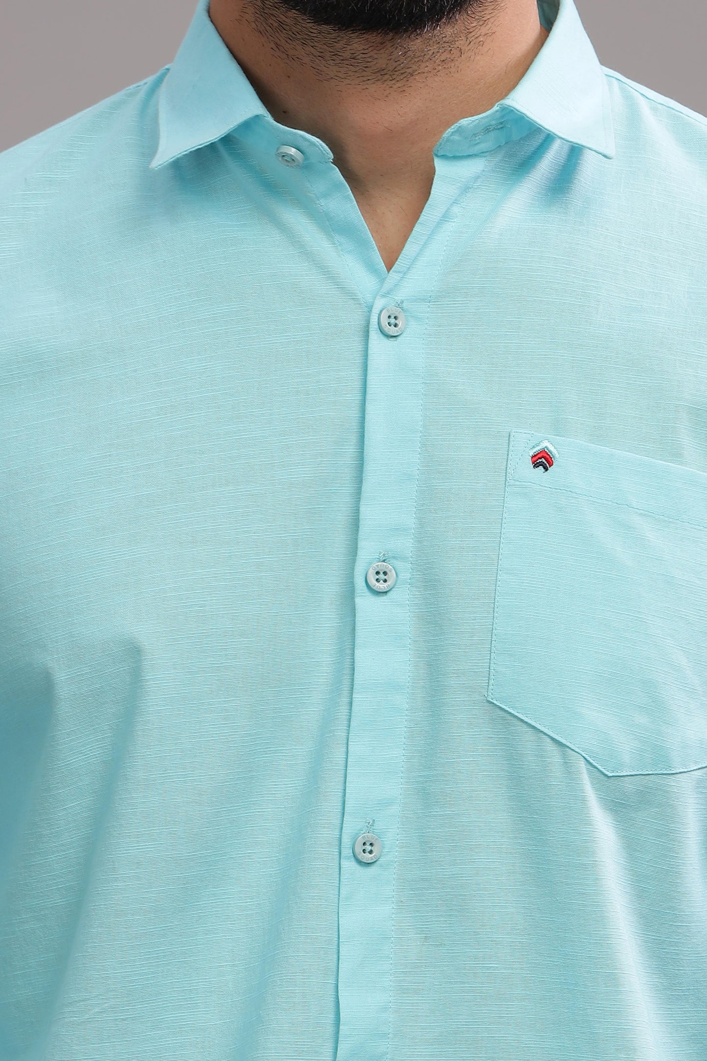 Men’s Sea Green Linen Full Sleeves Casual Shirt