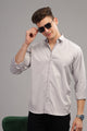 Silver Grey Luxe-Satin Shirt