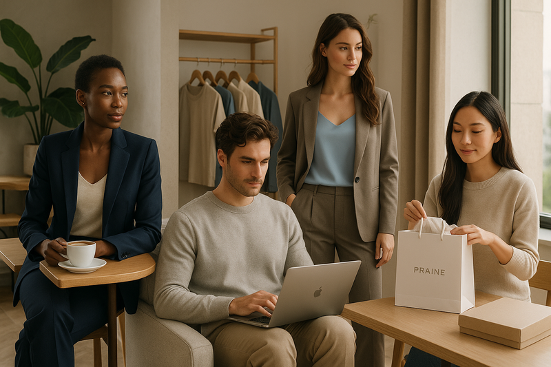 Direct-to-Consumer Approach – By eliminating middlemen, we bring you premium clothing at honest prices.Design with Purpose – Each collection is designed to be versatile, stylish, and comfortable for modern lifestyles.Customer-Centric – Our customers are at the heart of everything we do. From seamless shopping experiences to post-purchase support, we are here for you at every step. based on this content i need a image 